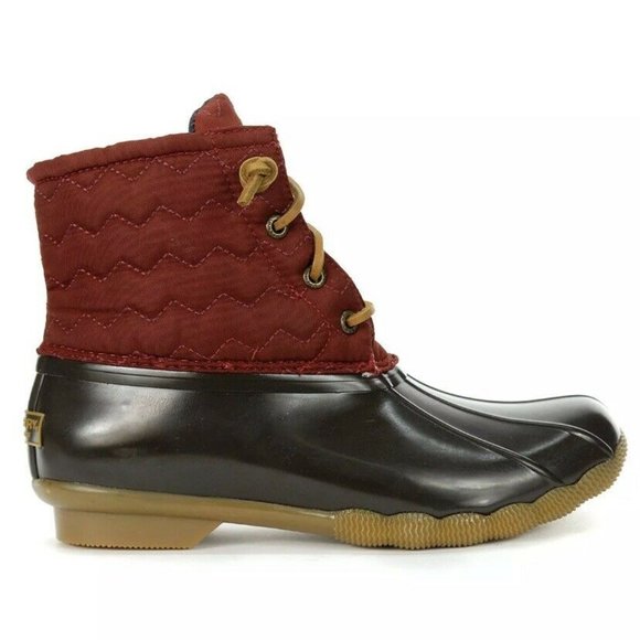 sperry chevron quilted duck boots